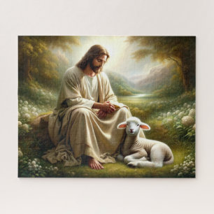 Puzzle Jésus et agneau