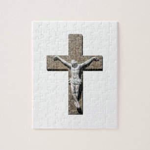 Puzzle Jesuschrist sur une sculpture croisée