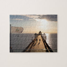 Jetée au coucher du soleil - Clevedon, Somerset, R
