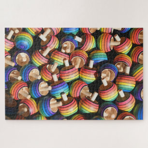 Puzzle Jeu amusant en bois de couleur arc-en-ciel