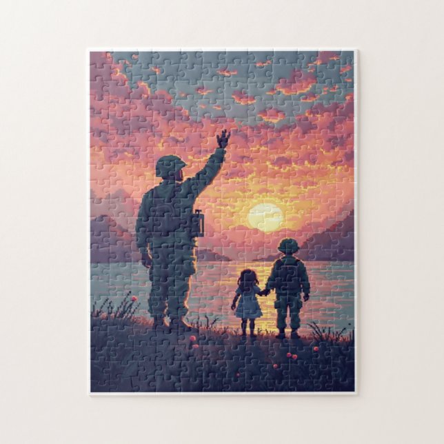 Puzzle Jeu d'activité de mosaïque à image cachée patrioti (Vertical)