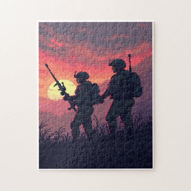 Puzzle Jeu d'activité de mosaïque à image cachée patrioti (Vertical)