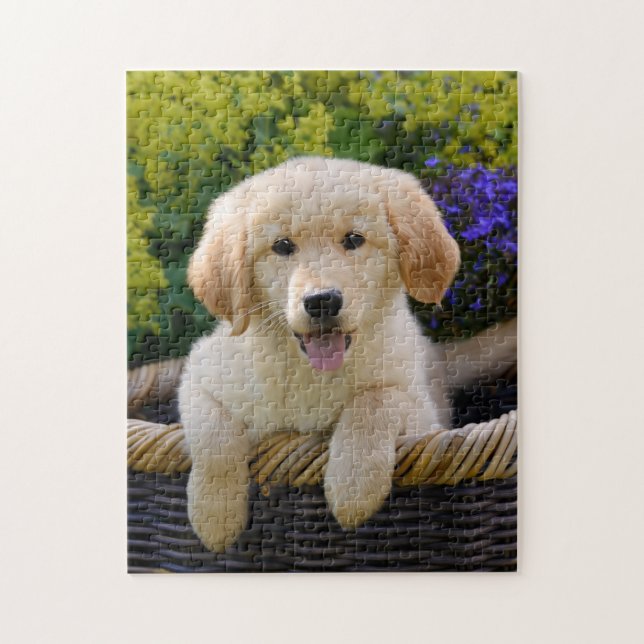Puzzle Jeu de charme 11x14 de chiot de chien de Goldie (Vertical)