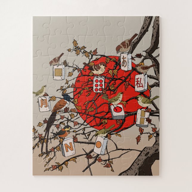 Puzzle Jeu de Mahjong Birds (Vertical)