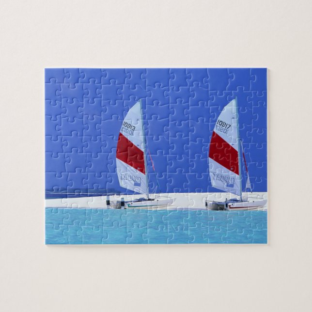 Puzzle Jeu Puzzle-Tropical Beach Scène (Horizontal)