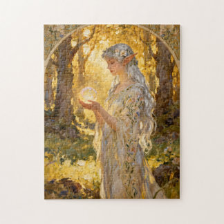 Puzzle Jeune fille elfique éthérée dans le style Art nouv