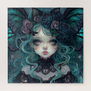 Puzzle Jeune fille gothique de chauve-souris