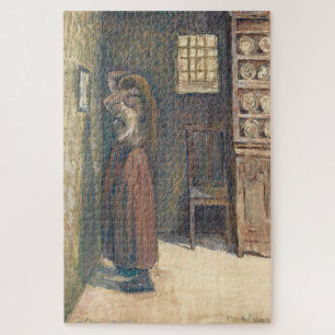Puzzle Jeune Fille Paysanne Faisant Ses Cheveux 1891 - Pi