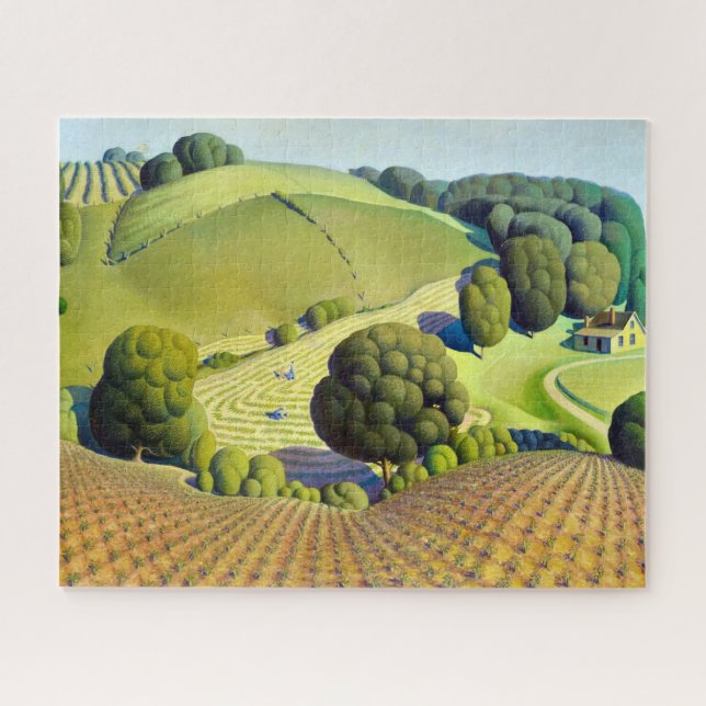 Puzzle Jeune maïs par Grant Wood (Horizontal)