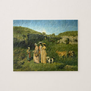 Puzzle Jeunes femmes du village par Gustave Courbet