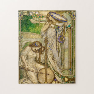 Puzzle Jeunes Filles Musiciennes Art Nouveau Illustration
