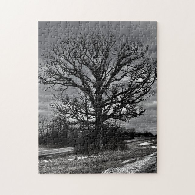 Puzzle jeux, jouets, noir et blanc The Old Tree (Vertical)