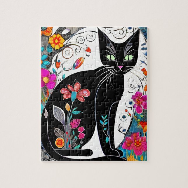 Puzzle Jewel Cat (Vertical)