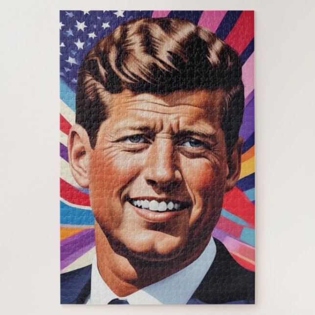 Puzzle JFK John F. Kennedy Inspiration motivationnelle (Vertical)