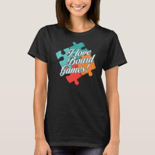 Puzzle Jigsaw I Liebe Board Games T-Shirt