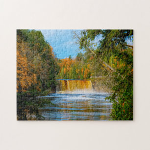Puzzle Jigsaw of Tahquamenon falls Michigan.