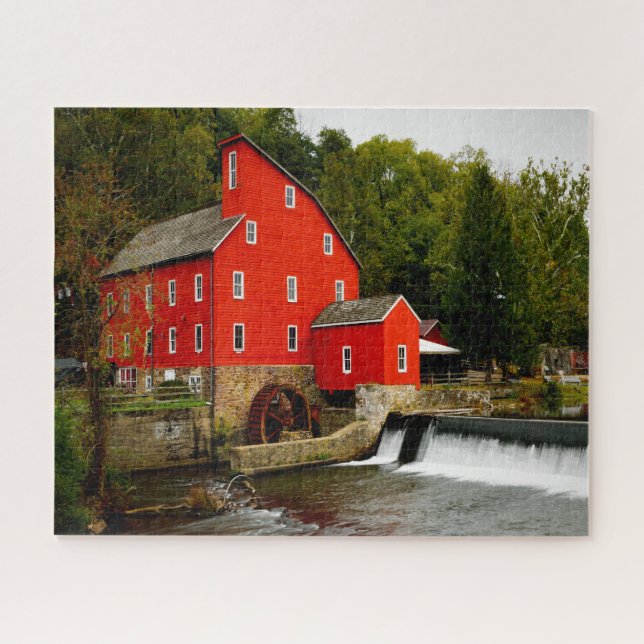 Puzzle Jigsaws Clinton New Jersey Red Mill. (Horizontal)