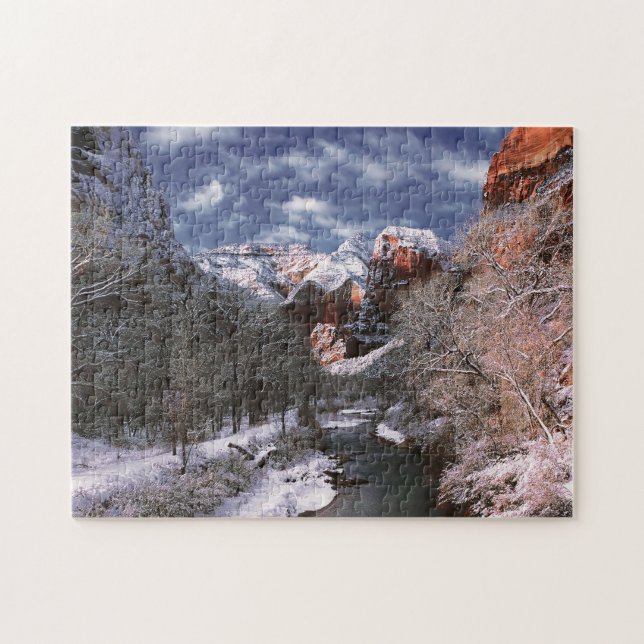 Puzzle Jigsaws Virgin River Zion National Park. (Horizontal)