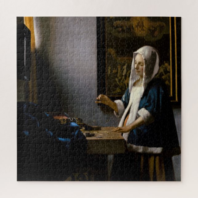 Puzzle Johannes Vermeer - Femme tenant un équilibre (Vertical)