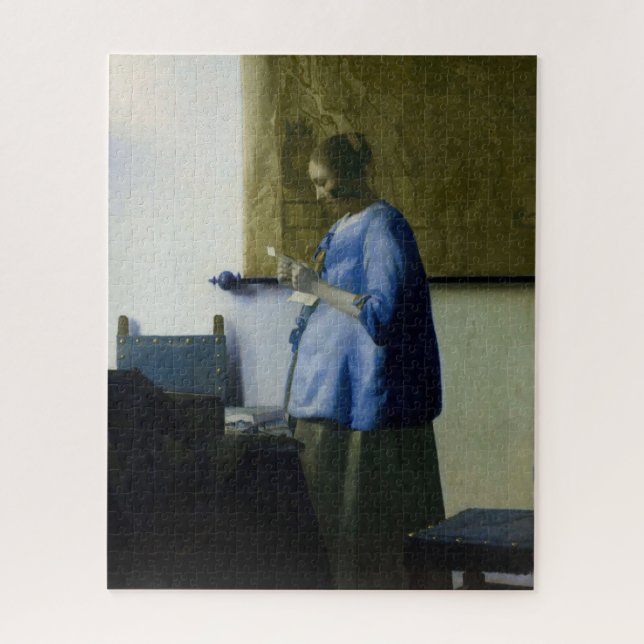 Puzzle Johannes Vermeer - Une femme en bleu lisant une le (Vertical)