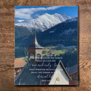 Puzzle John 3:16 Texte personnalisé Photo originale des