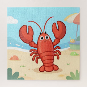Puzzle Joli homard à la plage