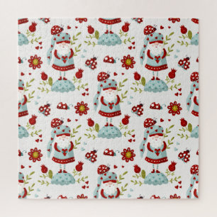 Puzzle Joli motif de gnome scandinave et de nature
