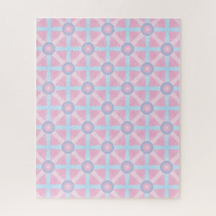 Puzzle Joli motif rose, violet et bleu clair
