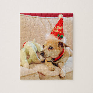 Puzzle Joli Noël Chihuahua Père Noël Chien 4Sadie