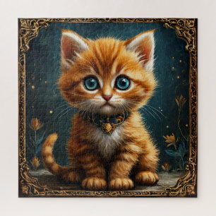 Puzzle Joli petit chat orange, cadeau pour les amoureux d