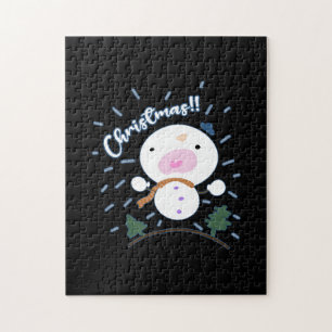 Puzzle Joli Snowboy de Noël