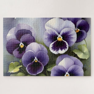Puzzle Joli vernis violet aquarelle peinture