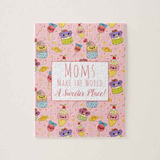 Puzzle Jolie couleur Kawaii Sweet Motif Fête des mères (Vertical)