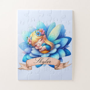 Puzzle Jolie fée endormie rêves doux floraux fantaisistes