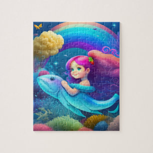 Puzzle Jolie petite sirène colorée Princesse