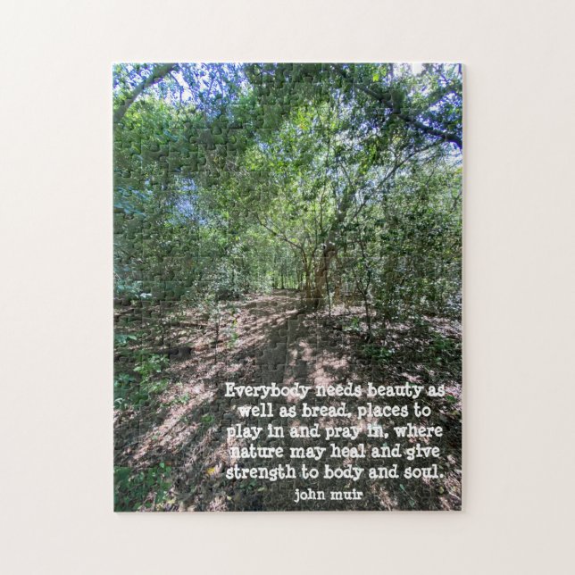 Puzzle Jolie promenade de la nature, avec une citation de (Vertical)
