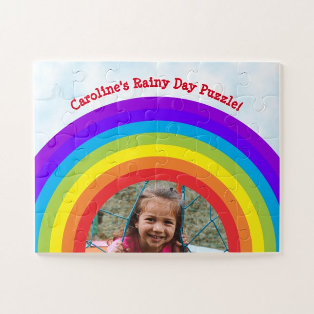 Puzzle Jolie Rainbow Rainbow Day Restez à la maison Enfan (Horizontal)