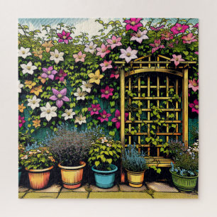 Puzzle Jolie Trellis extérieurs et Pots de Plantes