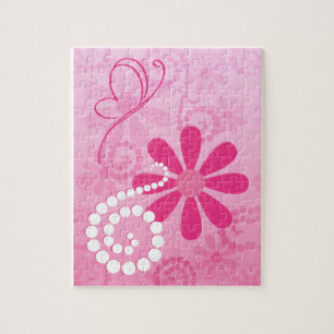 Puzzle Jolies Fleurs Roses Jolies Motif Rétro