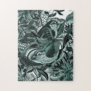 Puzzle Jolis Oiseaux Dans L'Art Ancien De La Forêt