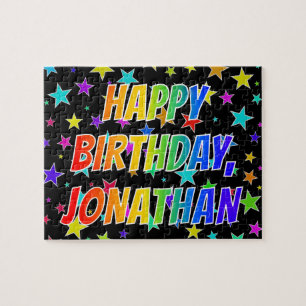 Puzzle "JONATHAN" Prénom, amusant "JEUX ANNIVERSAIRE"