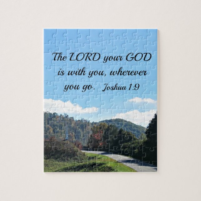Puzzle Josué 1:9 L'Éternel, ton Dieu, est avec toi (Vertical)