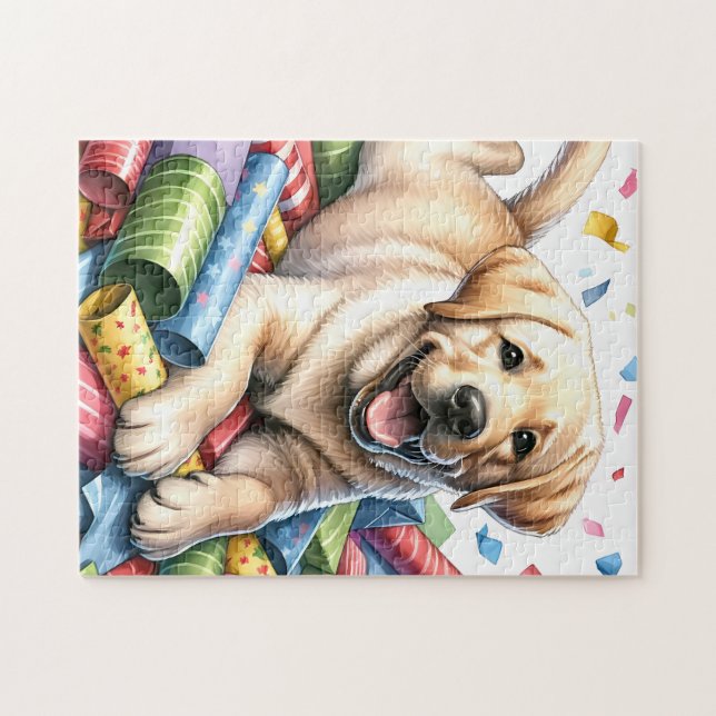 Puzzle Jouer Jaune Labrador Retriever Chien Chien Chien C (Horizontal)