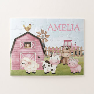 Puzzle Jouets d'apprentissage agricole, Nom personnalisé
