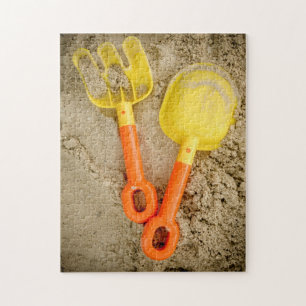 Puzzle Jouets de sable jaune et orange