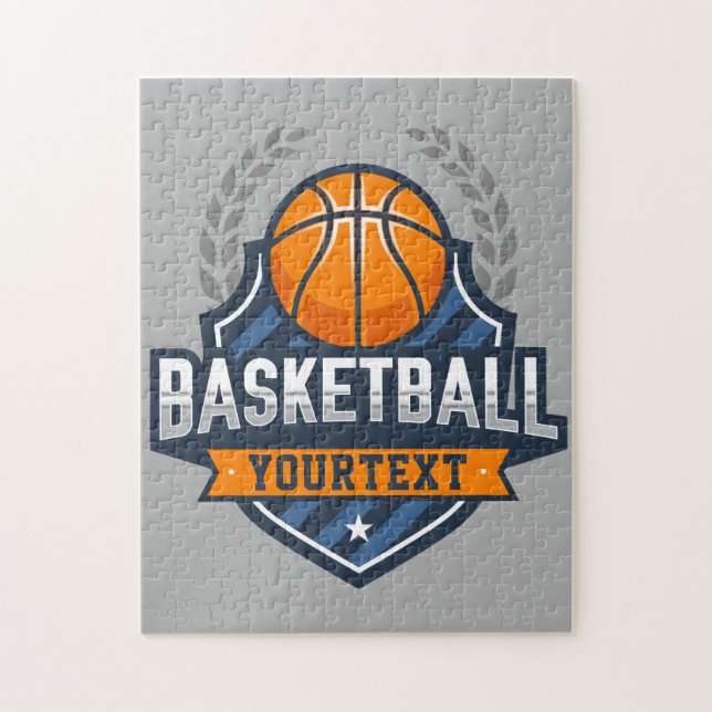 Puzzle Joueur de basket AJOUTER LE NOM Varsity School Tea (Vertical)