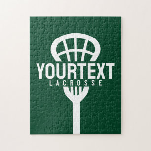 Puzzle Joueur de crosse TEXTE PERSONNALISÉ Team Mesh Spor