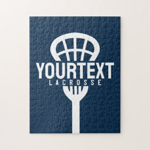 Puzzle Joueur de crosse TEXTE PERSONNALISÉ Team Mesh Spor