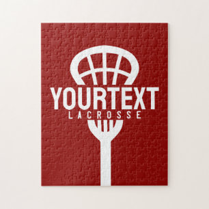 Puzzle Joueur de crosse TEXTE PERSONNALISÉ Team Mesh Spor