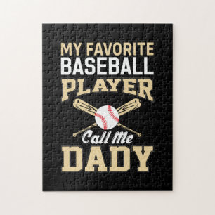 Puzzle Joueur de fête des pères de baseball Appelez-moi p